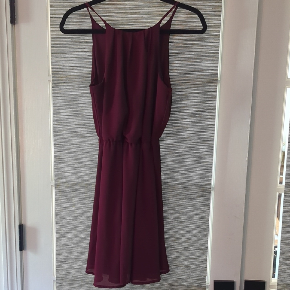 Blue Rain Burgundy Dress